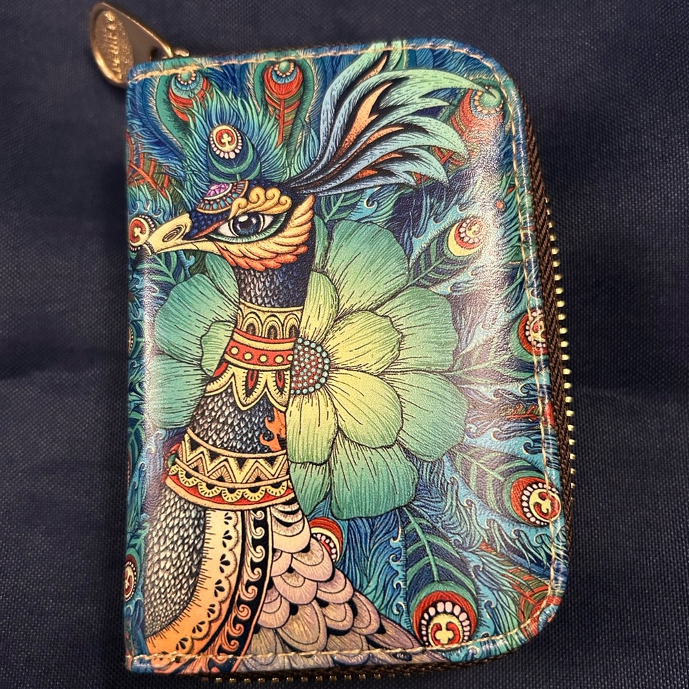 Colorful Peacock Pattern Wallet